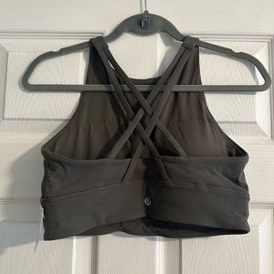 NWT Lululemon Energy Bra High neck Long Line Size 10 in Carob brown color
